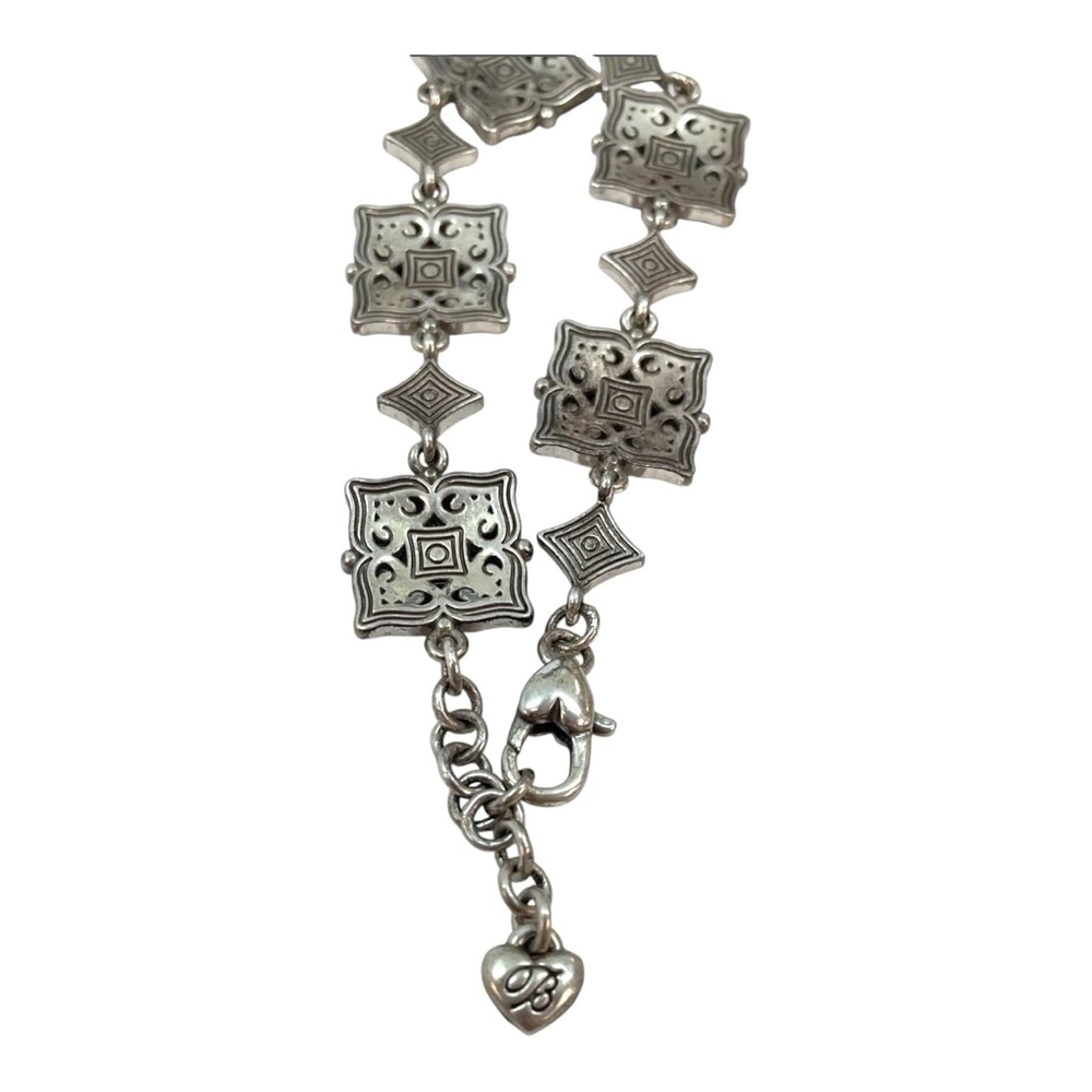 Brighton Alcazar Rhinestone Enamel Scrolled Link Bracelet 1826 - Picture 4 of 4